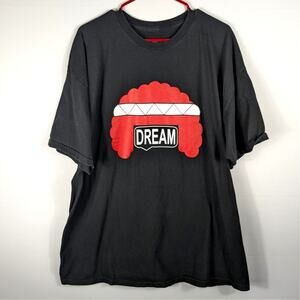 Afro’d Hippie Mens XXL Dream Graphic T-Shirt Black USA Cotton Hippie Life Tee